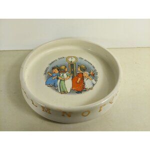 TPCO Co. Vintage Antique Baby Dish Hickory Dickory Dock, Mouse Ran Up the Clock